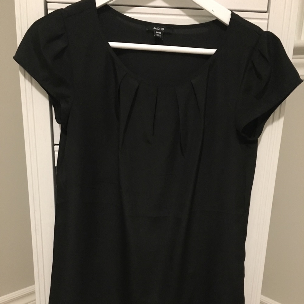 Short sleeve satin blouse